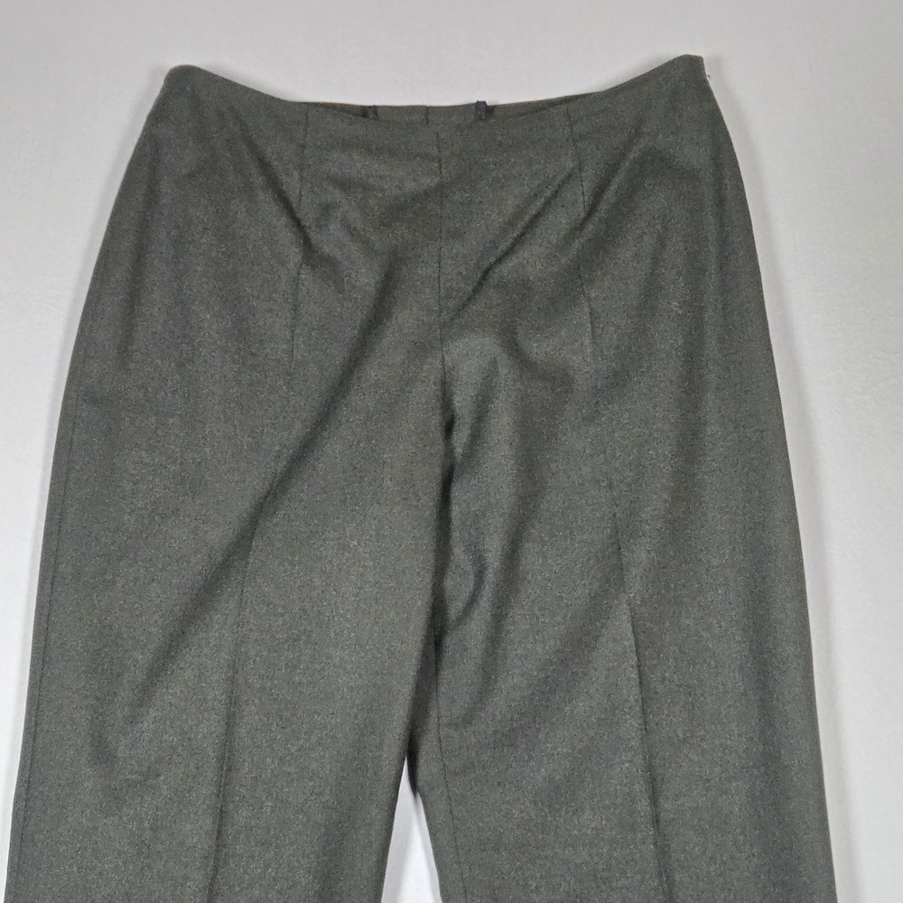 VTG Bogner Sz 10 Long Wool Cashmere Trousers Grey Straight Leg Y2K - Picture 2 of 12
